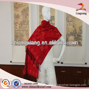 Flora Jacquard New Design Lady Silk Kashmir Shawl